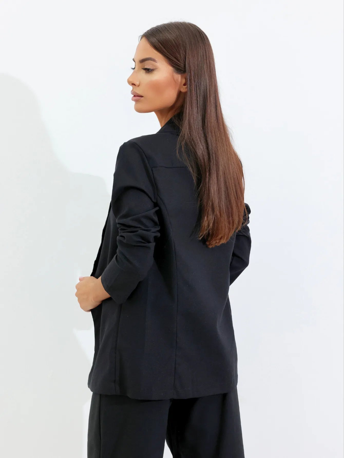 Blazer Linho Corte Reto Alongado