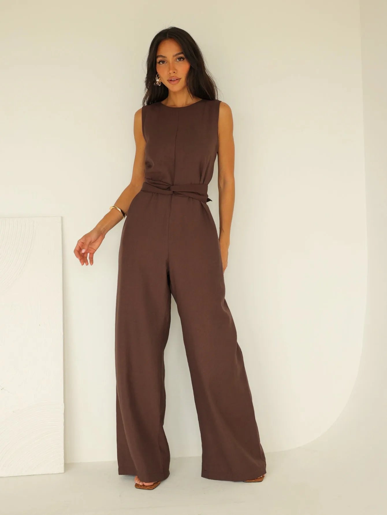 Macacão Pantalona Alfaiataria Amarração