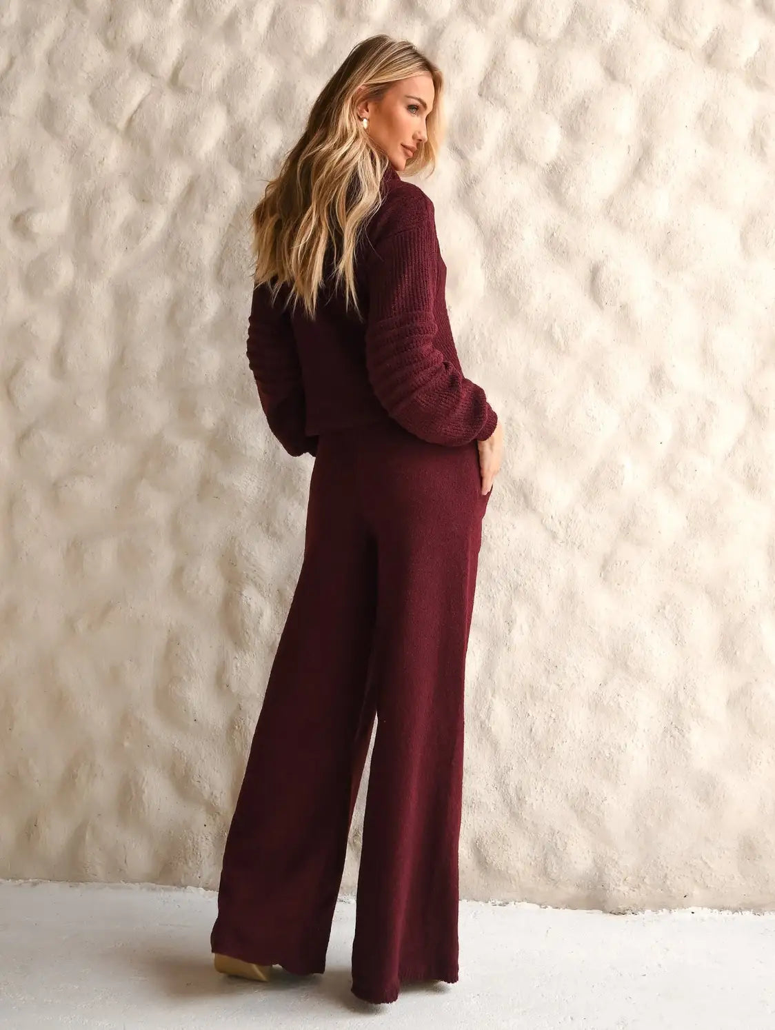 Conjunto Tricot Modal Gola Alta Calça