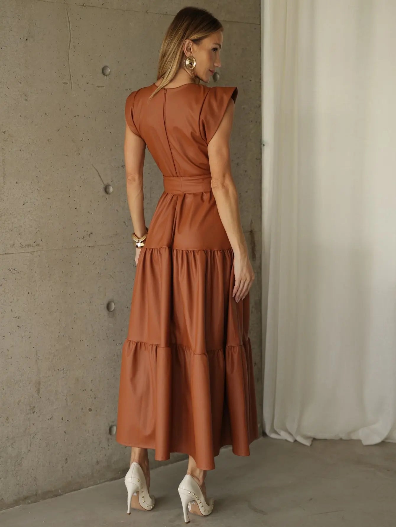 Vestido Midi Couro Muscle Tee
