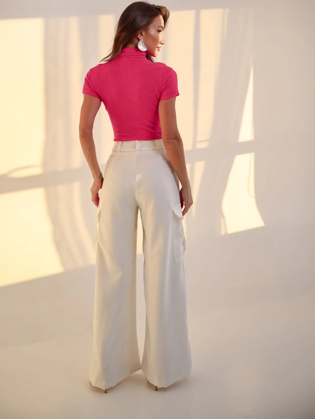 Calça Cargo Pantalona Alfaiataria