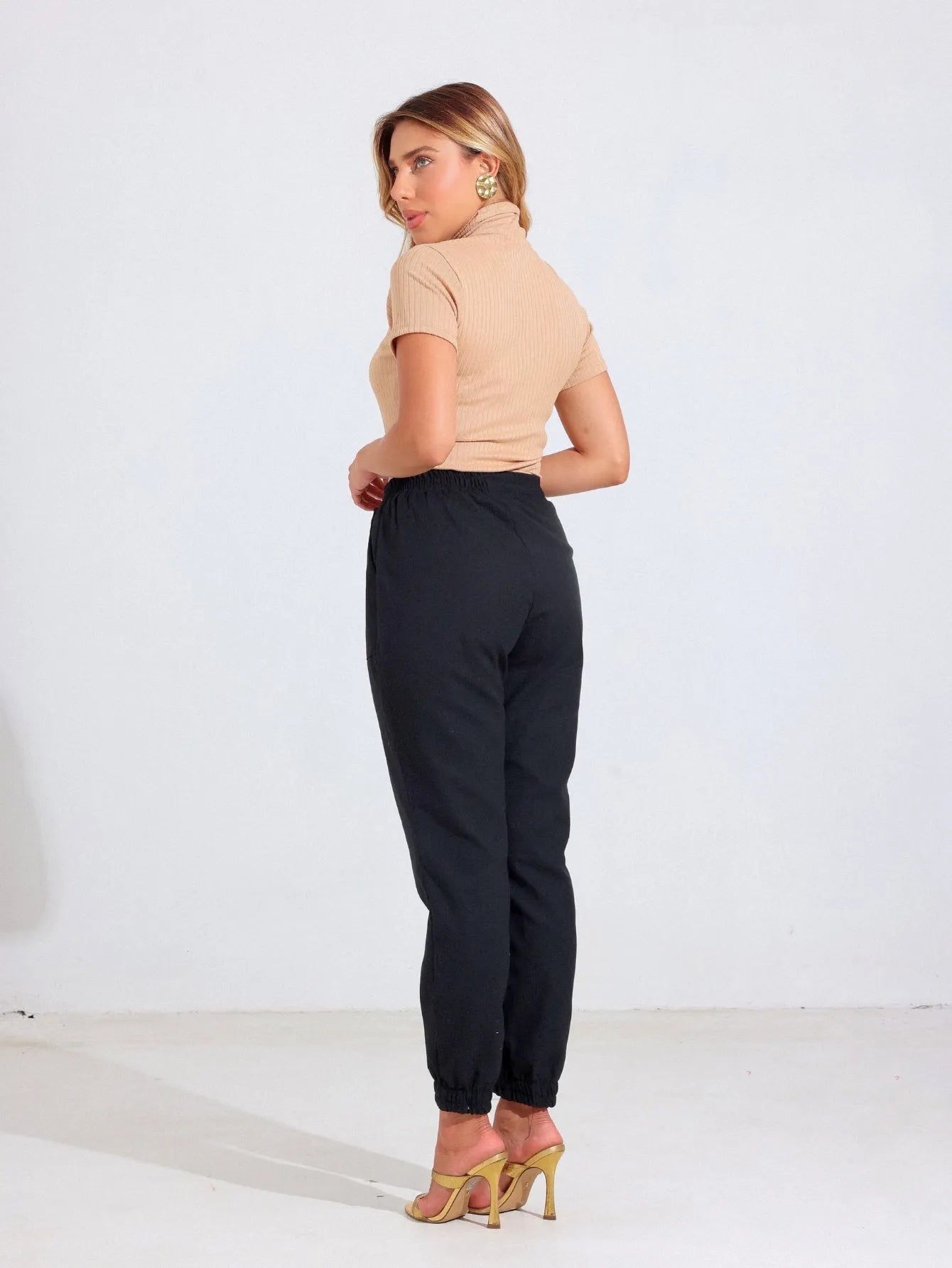 Calça Jogger Linho Cintura Confortável