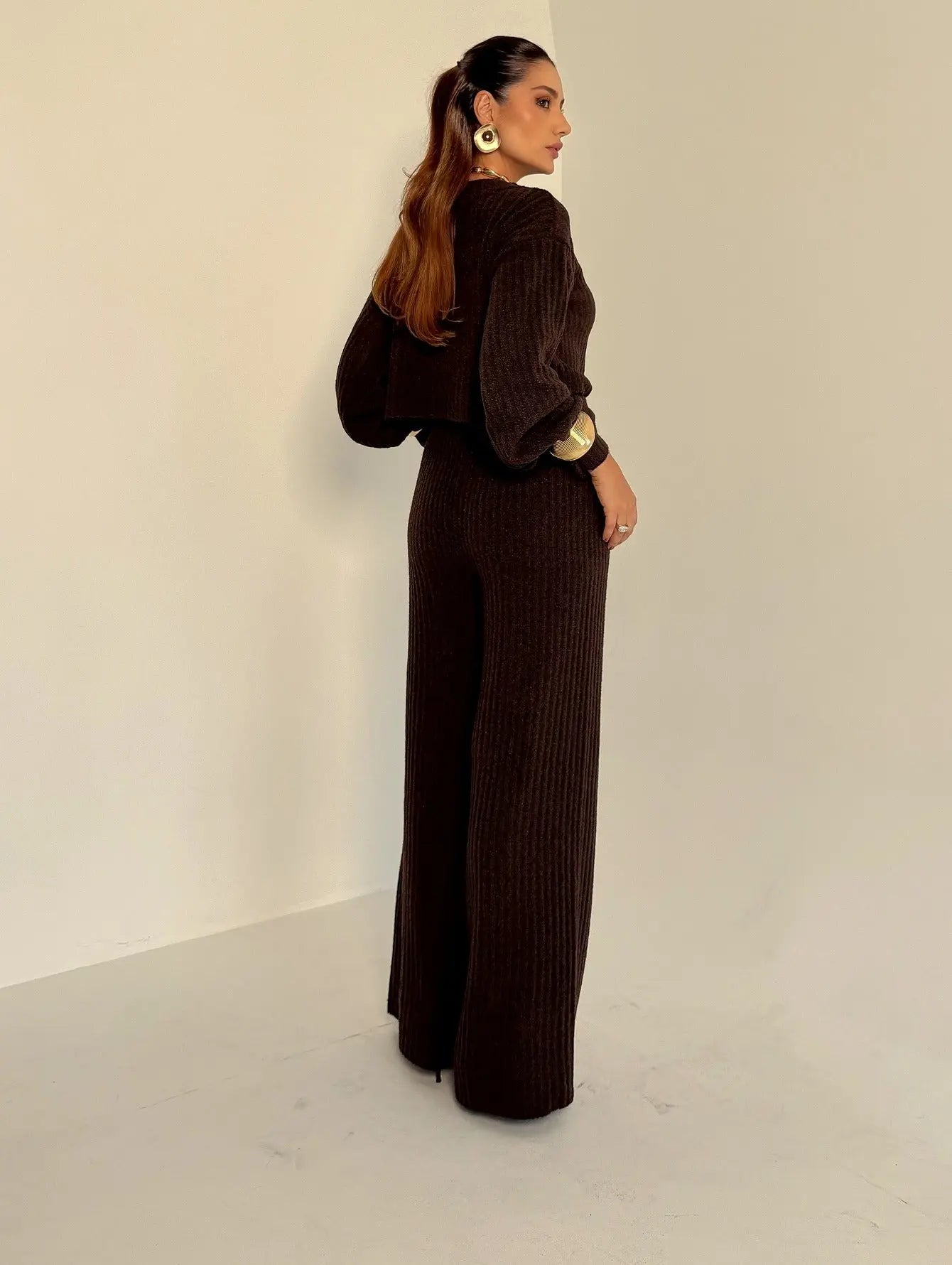 Conjunto Tricot Mousse Calça Reta