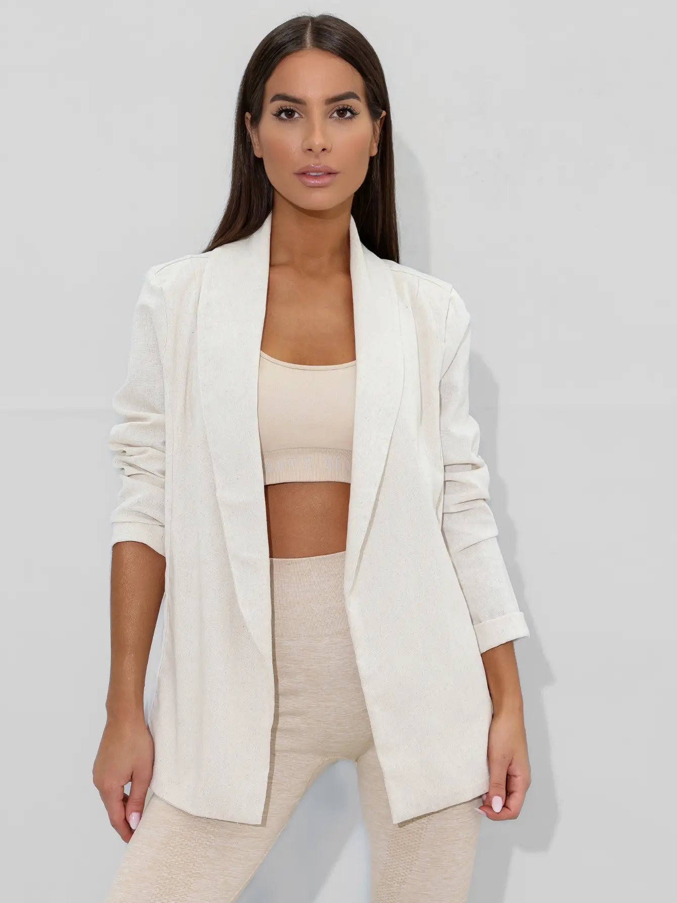 Blazer Linho Corte Reto Alongado