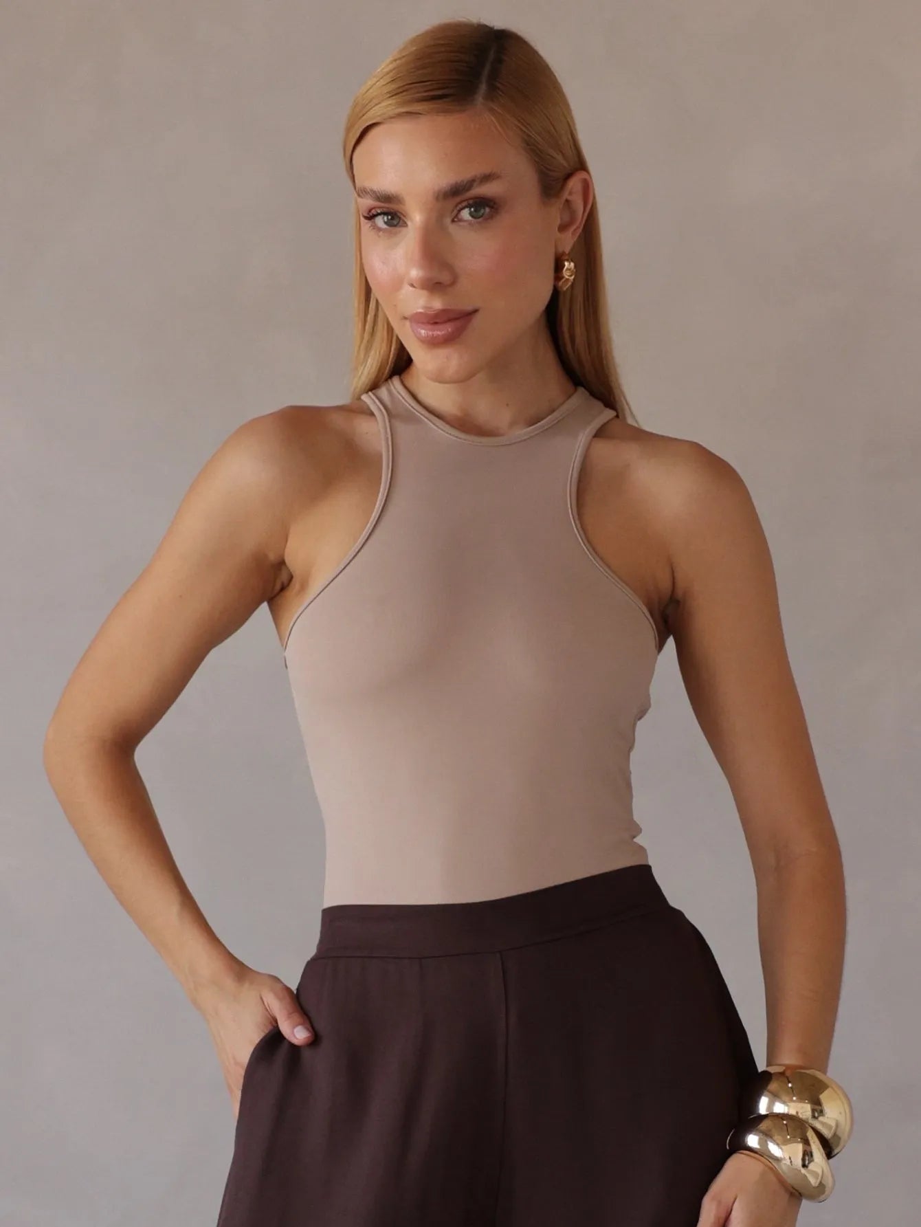 Body Decote Nadador Poliamida