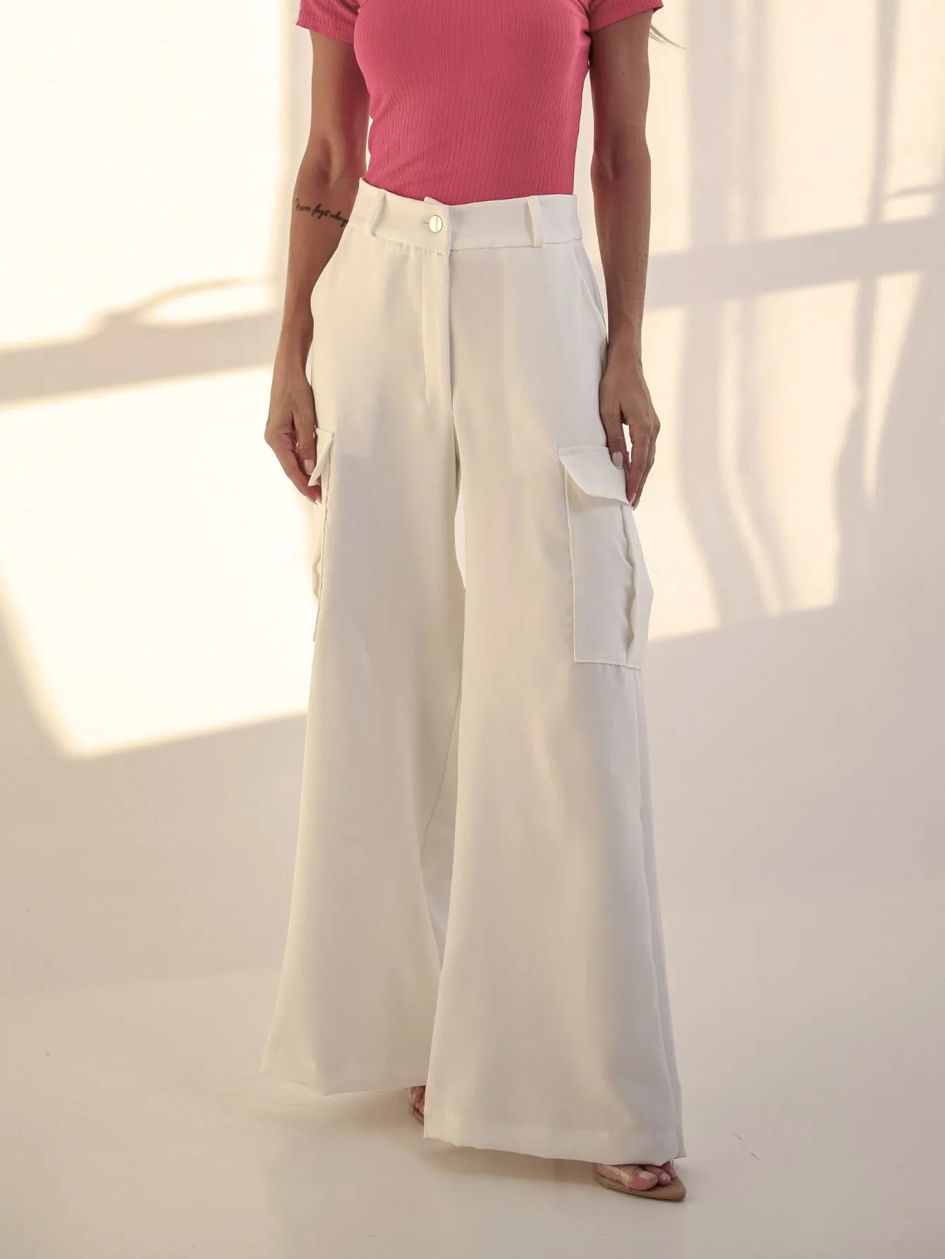 Calça Cargo Pantalona Alfaiataria
