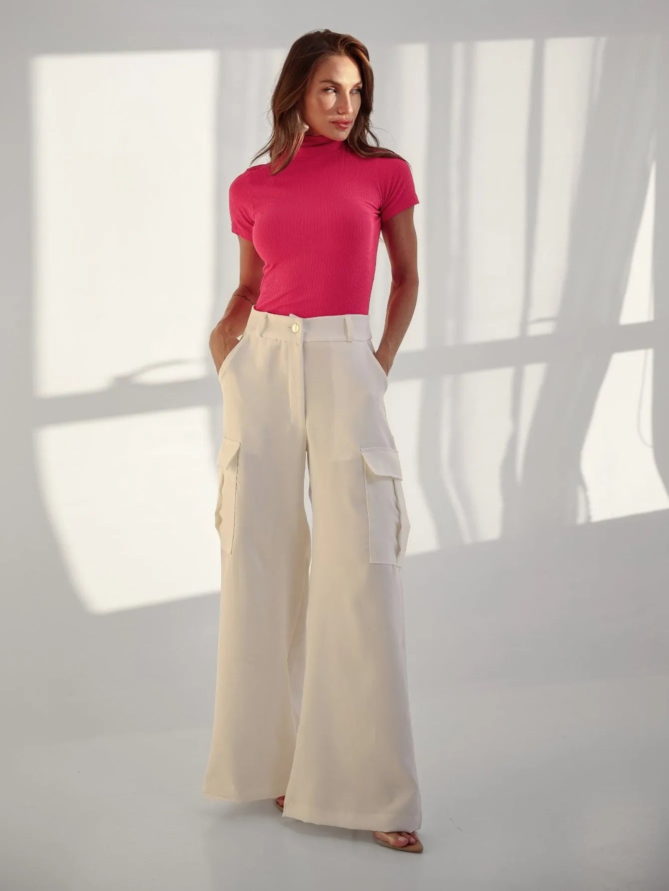 Calça Cargo Pantalona Alfaiataria
