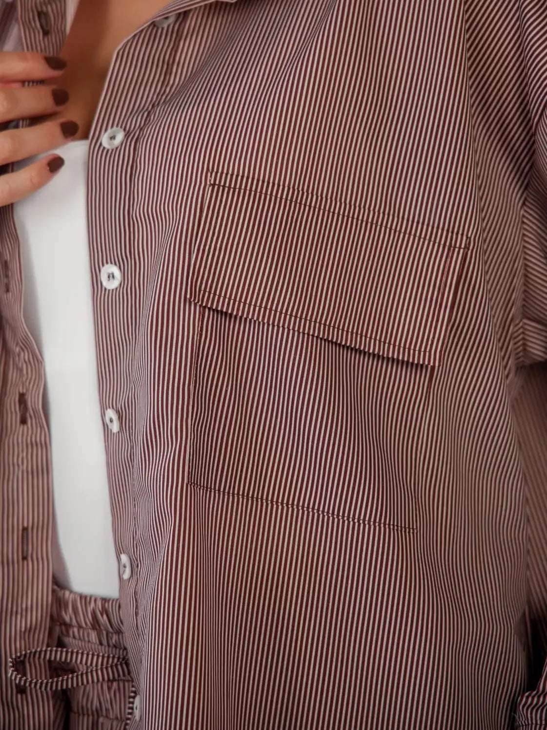 Conjunto Tricoline Camisa Oversized Calça