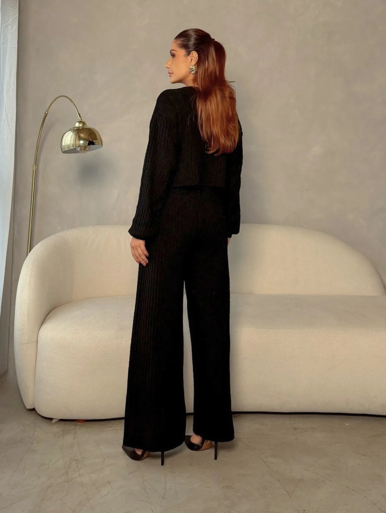 Conjunto Tricot Mousse Calça Reta