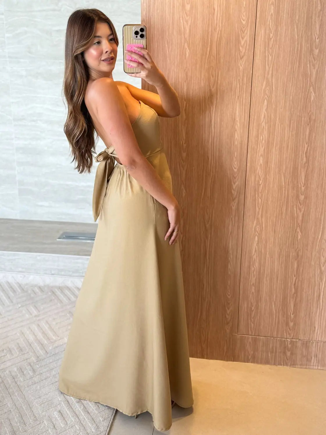 Vestido Longo Alfaiataria Tomara Que Caia