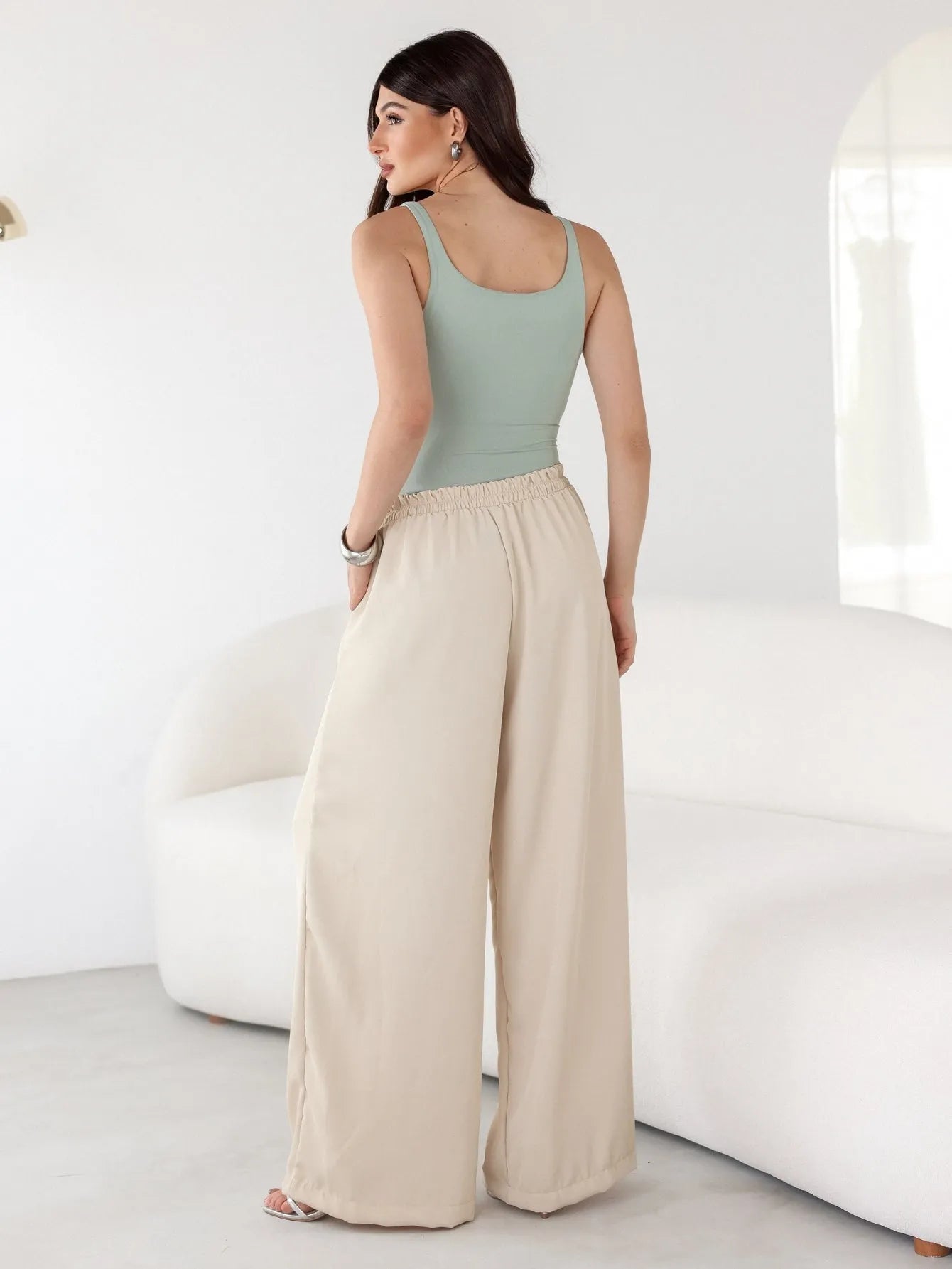 Calça Pantalona Fluida Alfaiataria