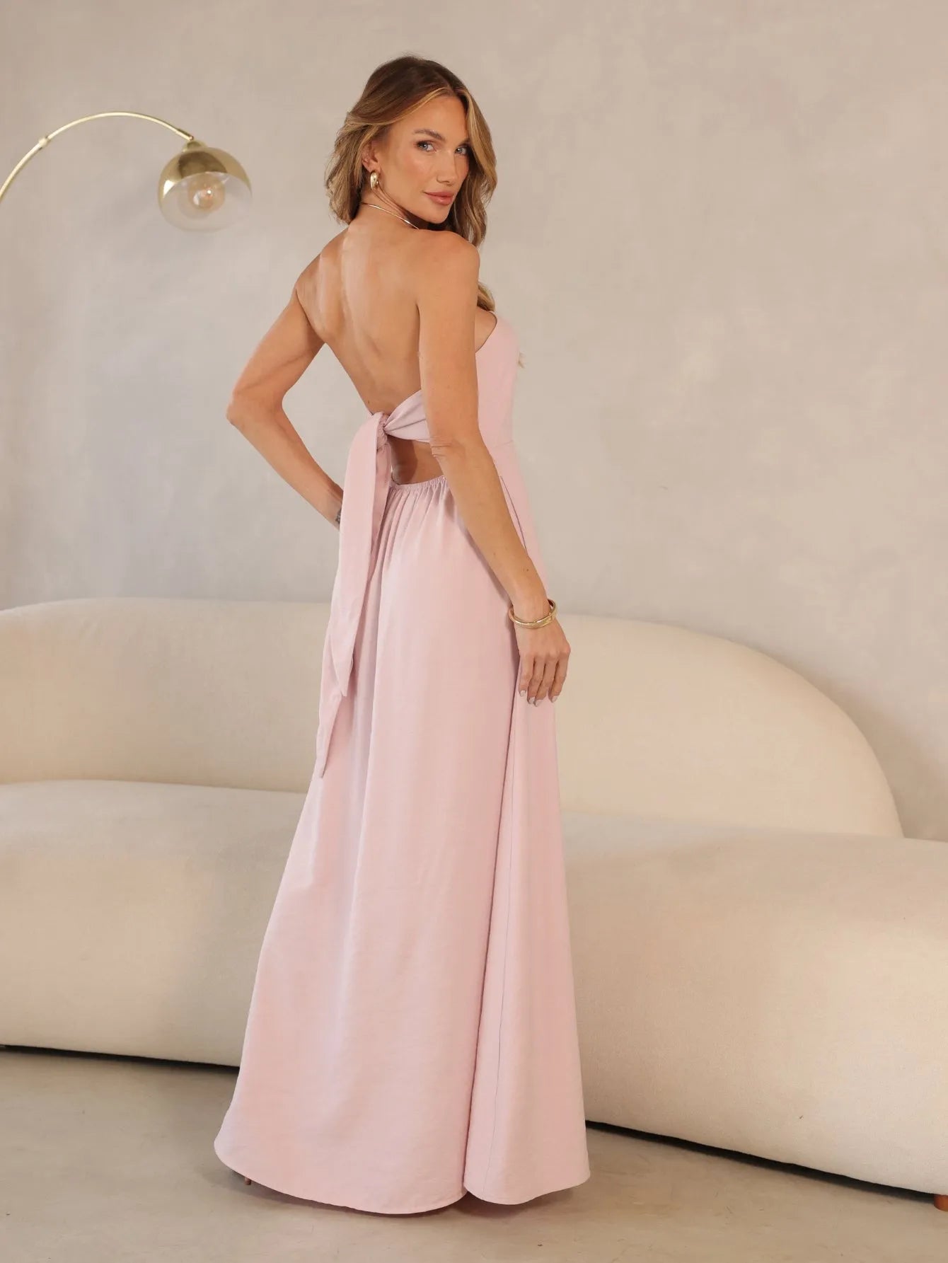 Vestido Longo Alfaiataria Tomara Que Caia