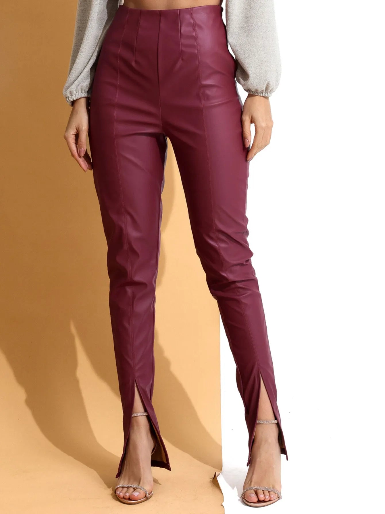 Calça Couro Skinny Montaria