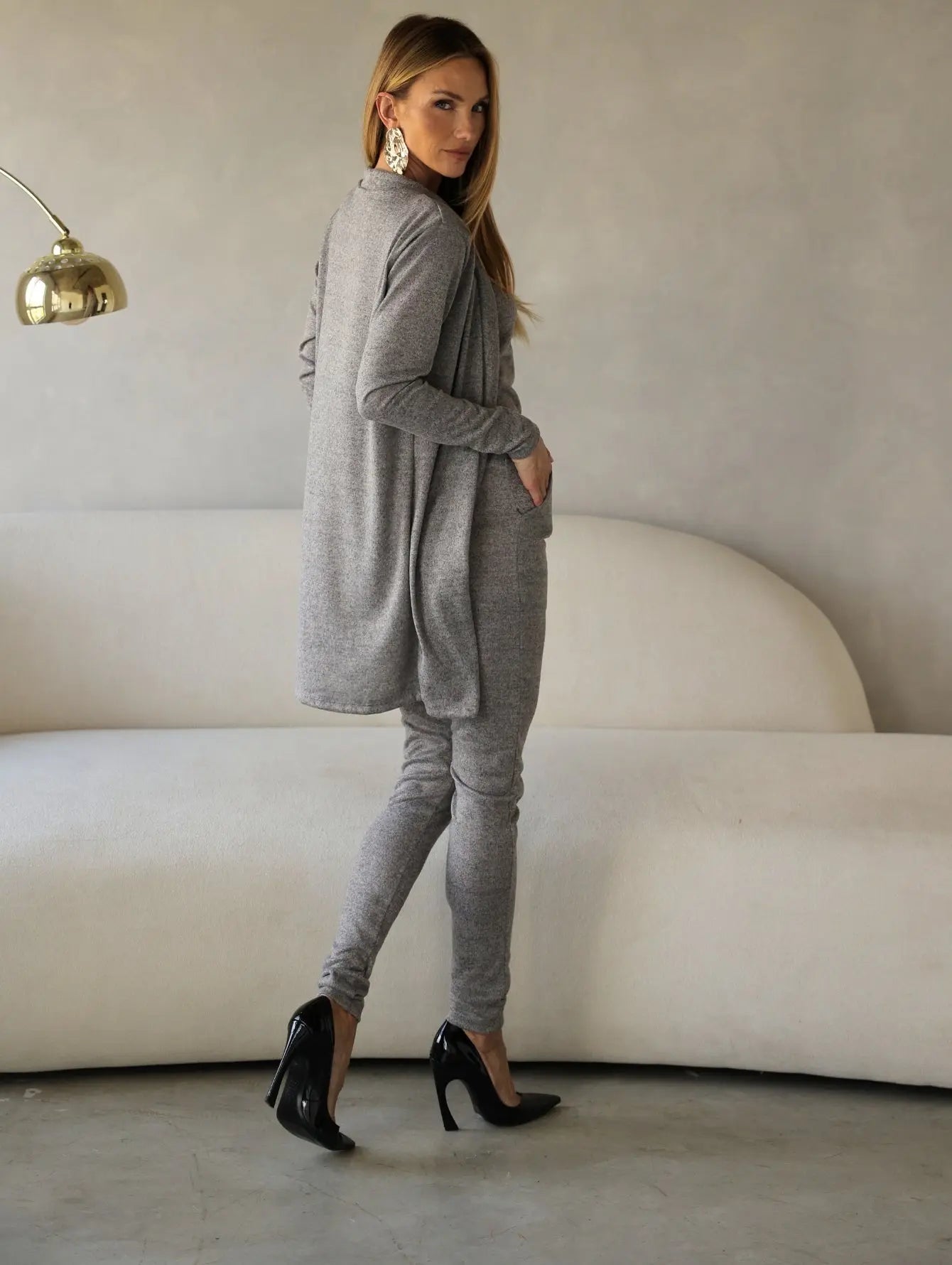 Conjunto Lanzinha Cardigan Regata Calça Slim