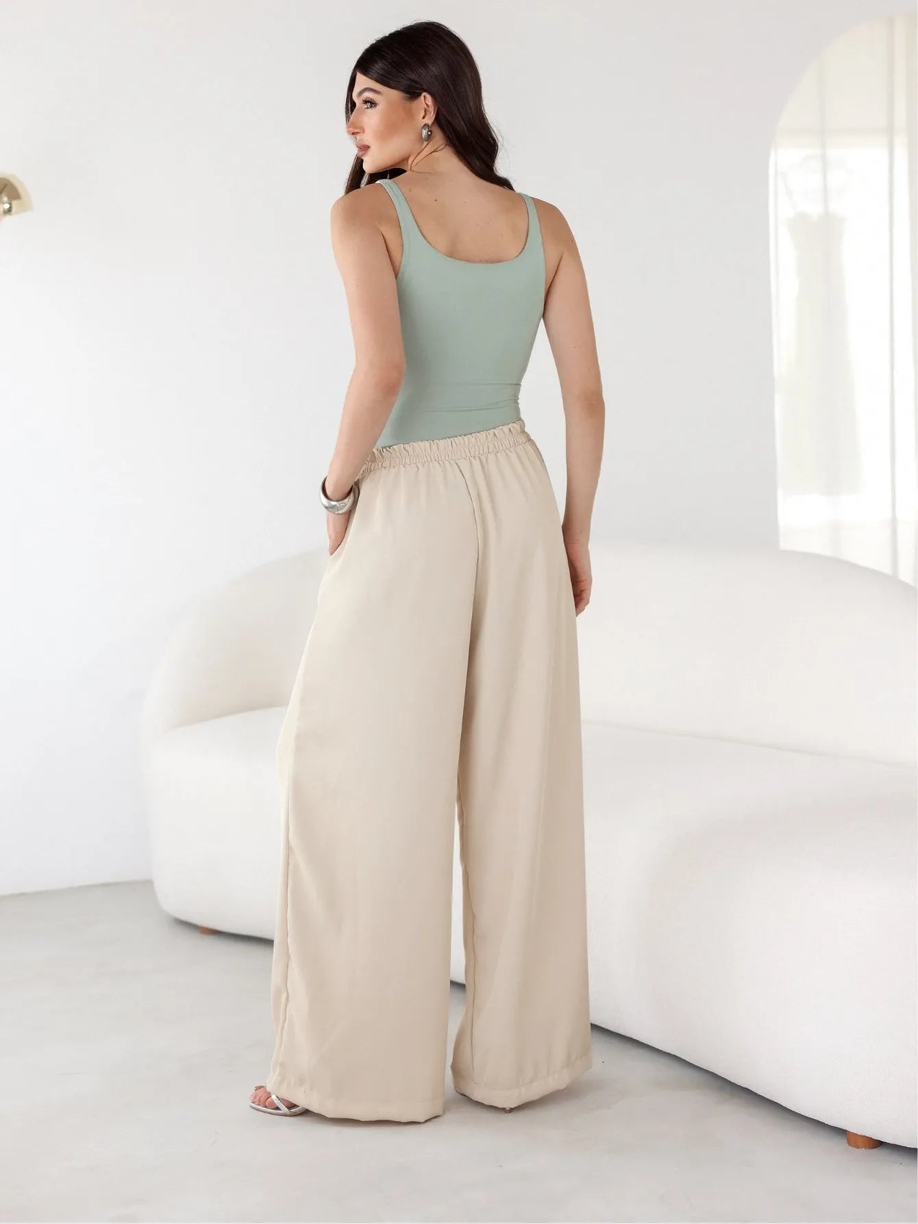 Calça Pantalona Fluida Alfaiataria