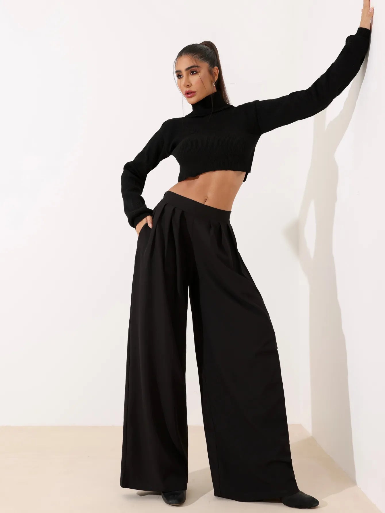 Calça Pantalona Fluida Alfaiataria