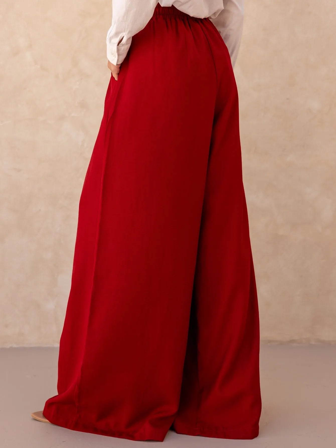 Calça Pantalona Alfaiataria Cintura Alta