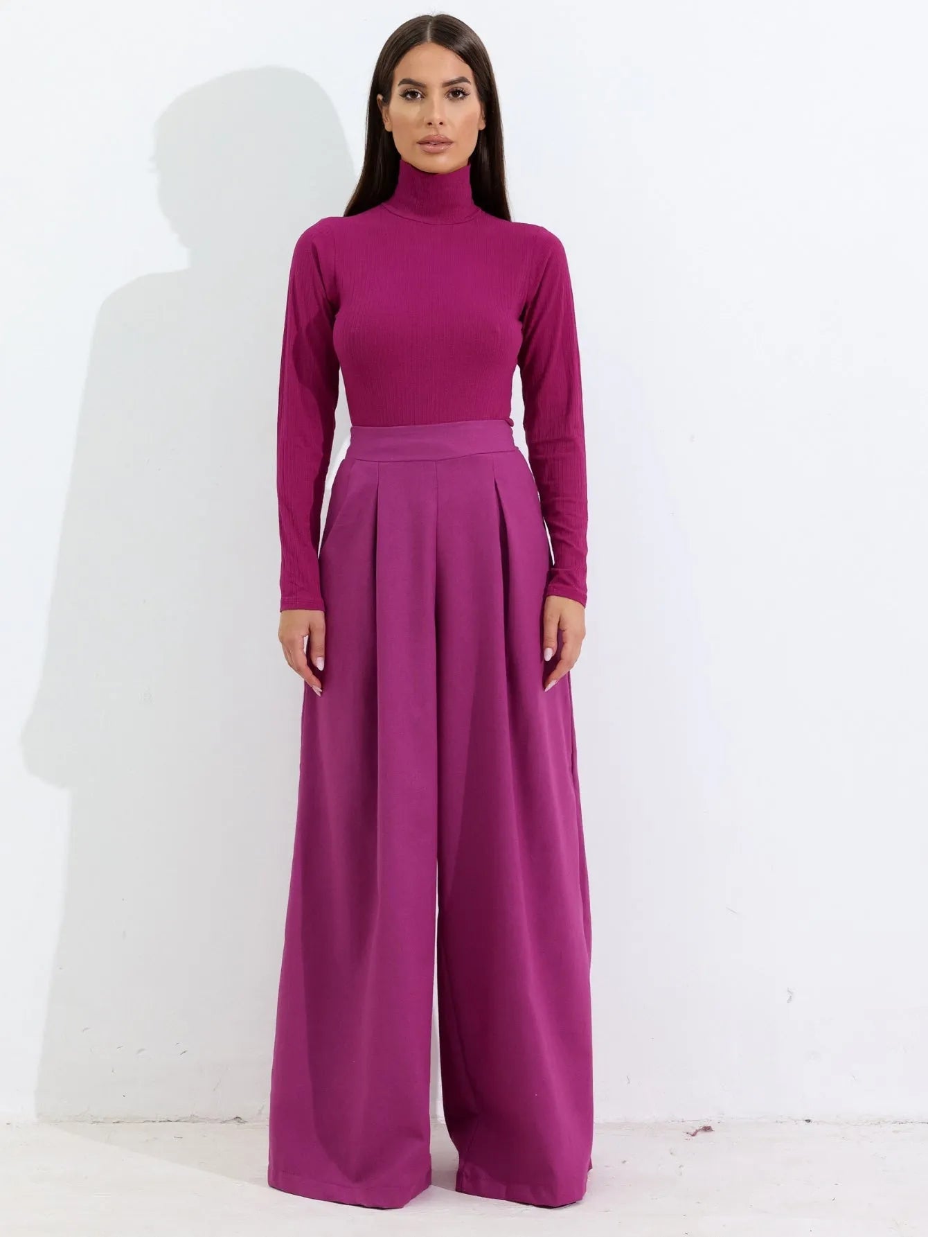 Calça Pantalona Linho Cintura Alta