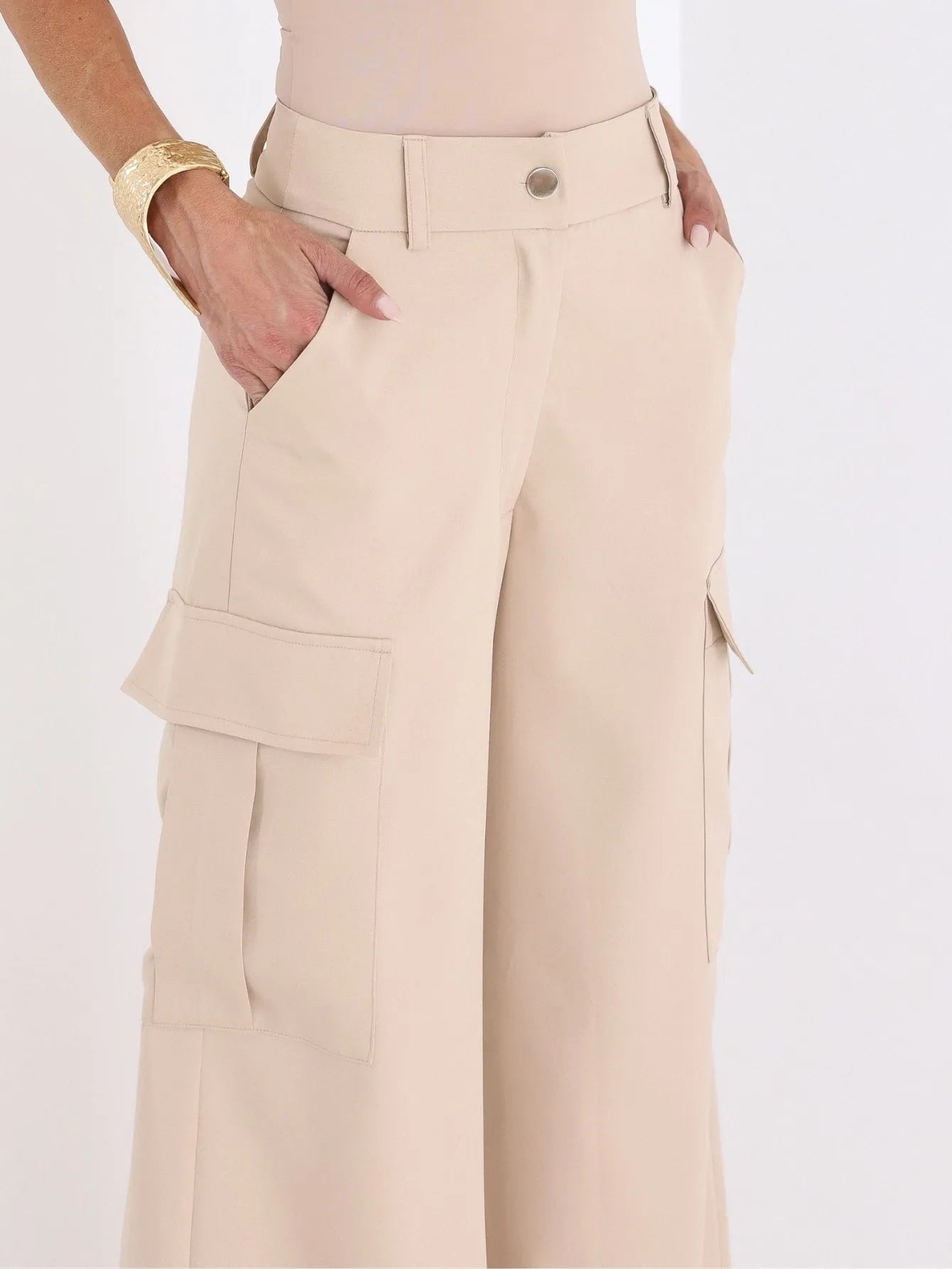 Calça Cargo Pantalona Alfaiataria