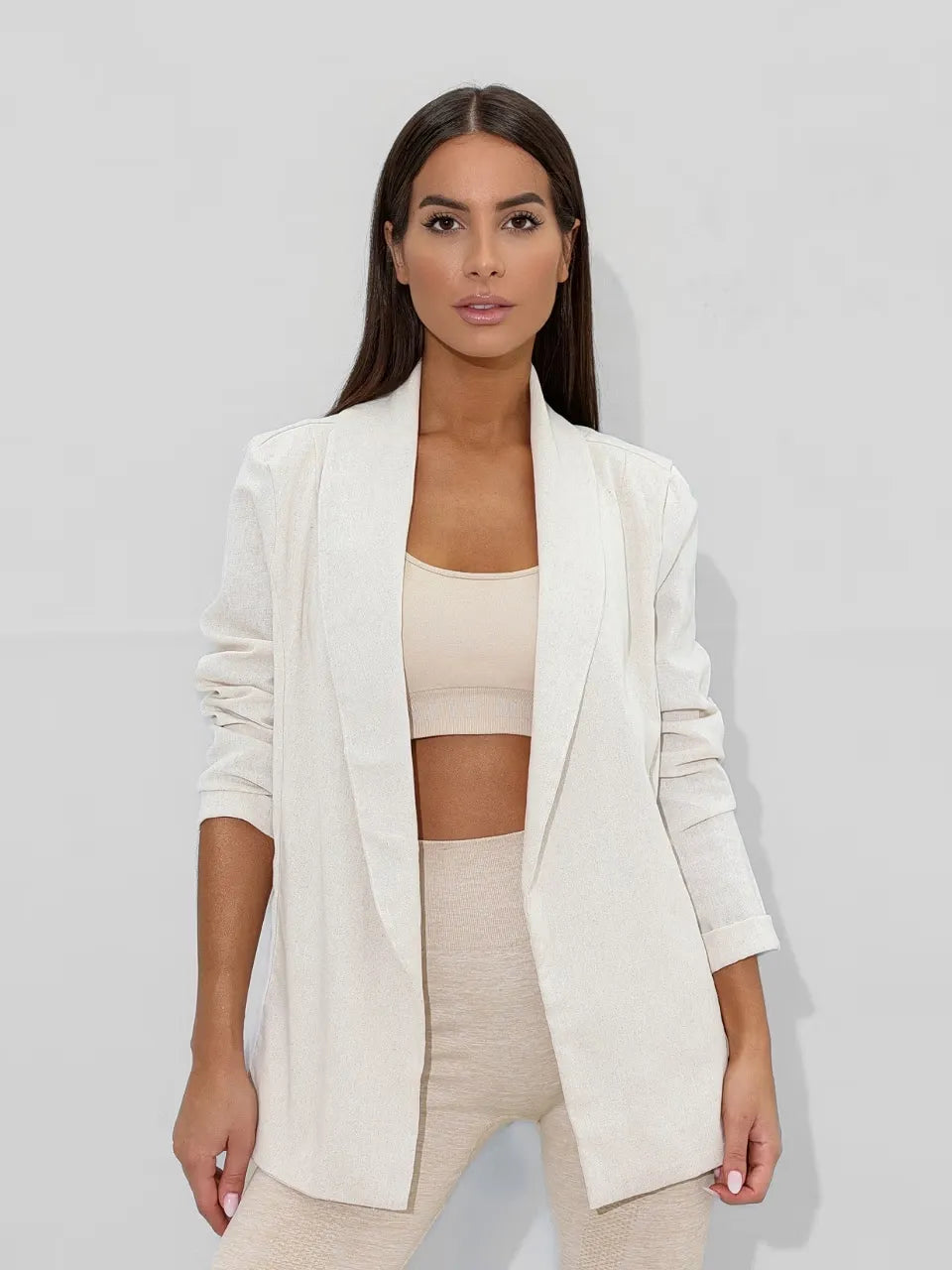 Blazer Feminino Linho Acinturado - SANTALUX - 130