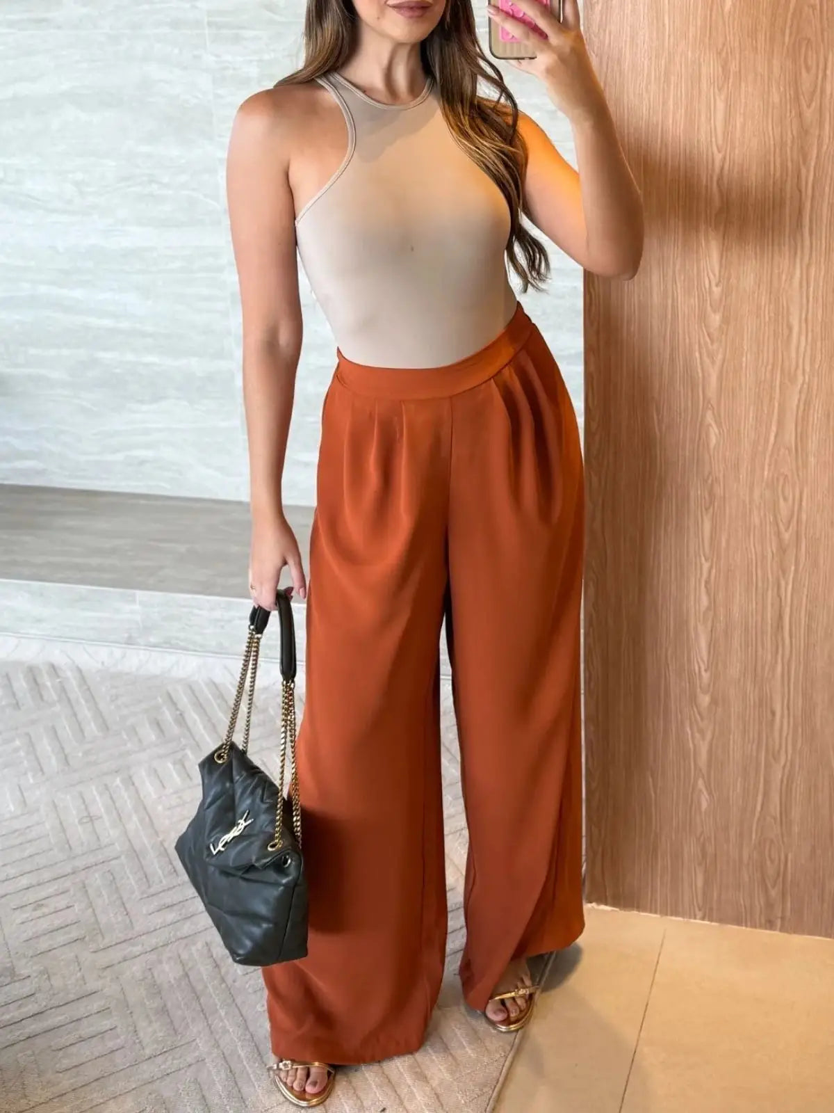 Calça Alfaiataria Pantalona Fluida Comfy