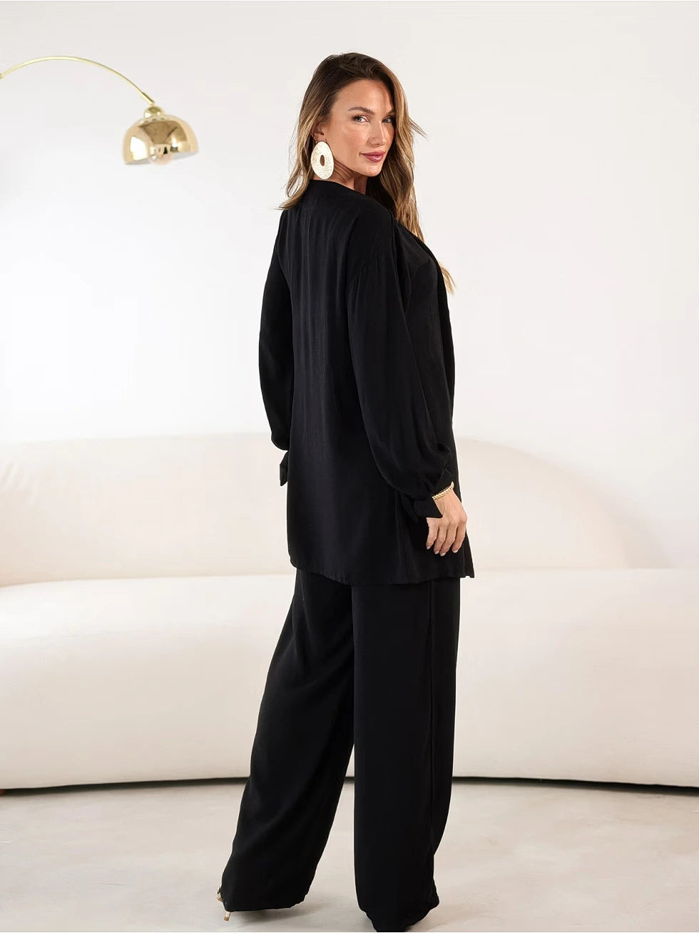 Conjunto Feminino Wide Leg com Kimono - SANTALUX - 145