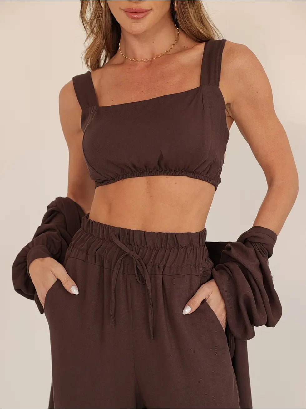 Conjunto Feminino Wide Leg com Kimono - SANTALUX - 145