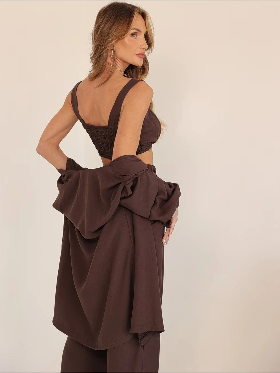 Conjunto Feminino Wide Leg com Kimono - SANTALUX - 145