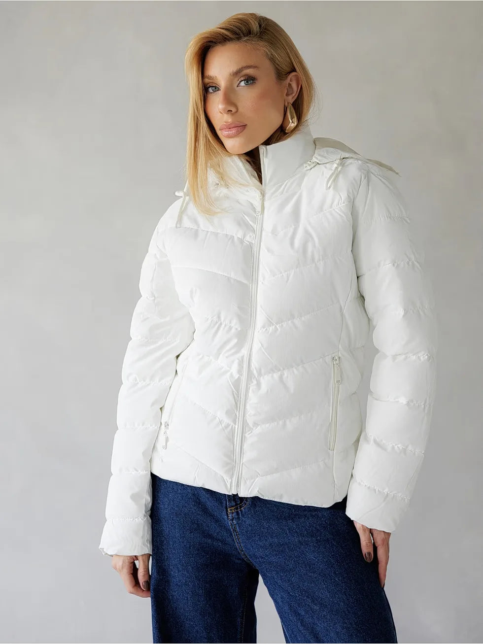 Jaqueta Puffer Acolchoada Inverno