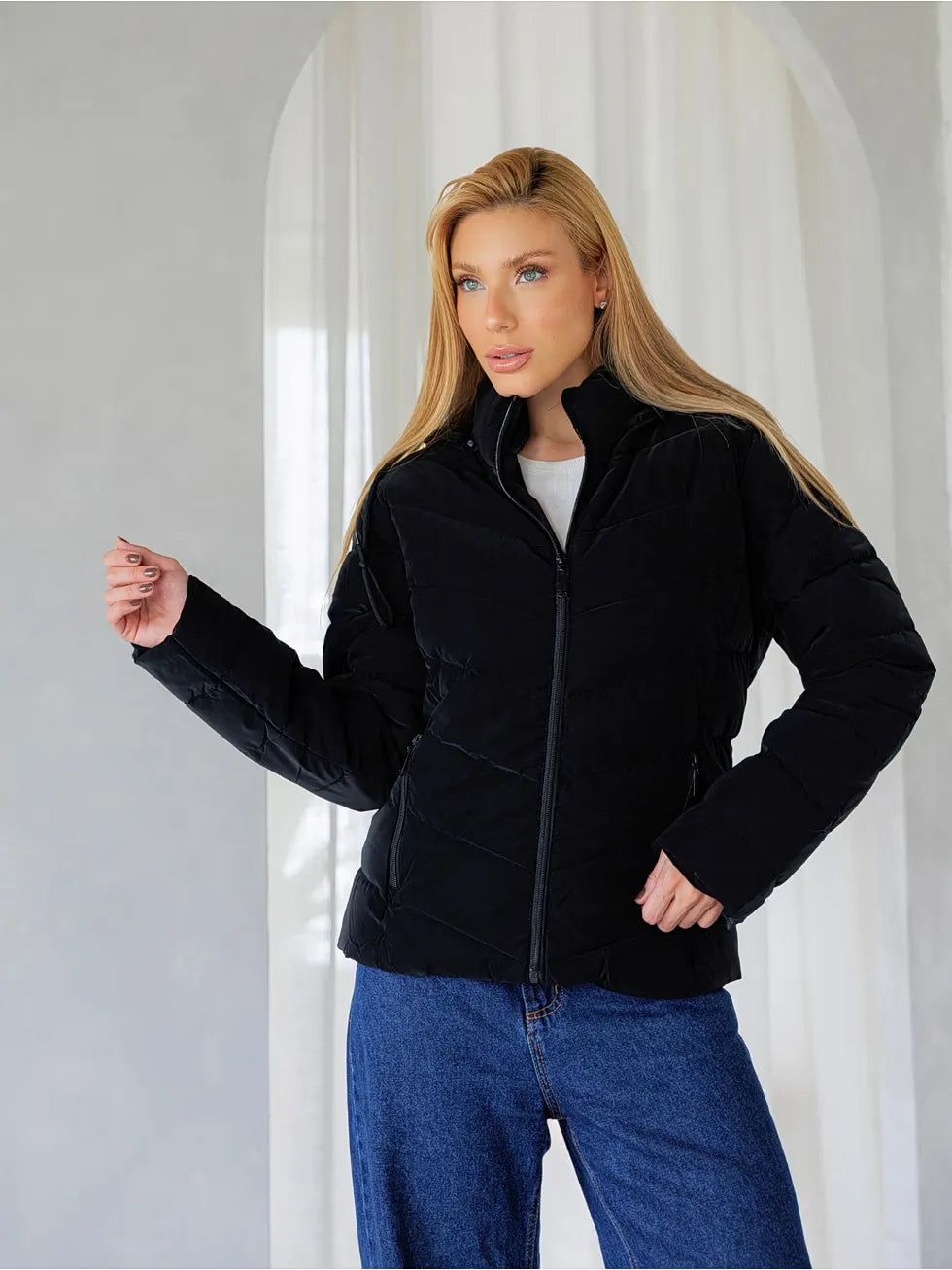 Jaqueta Puffer Acolchoada Inverno