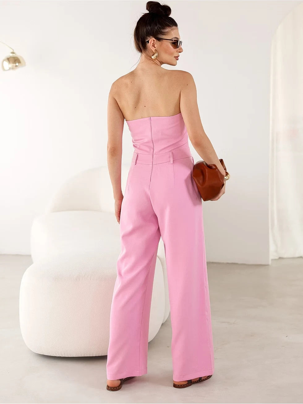 Macacão Alfaiataria Calça Pantalona Elegante - SANTALUX - 135