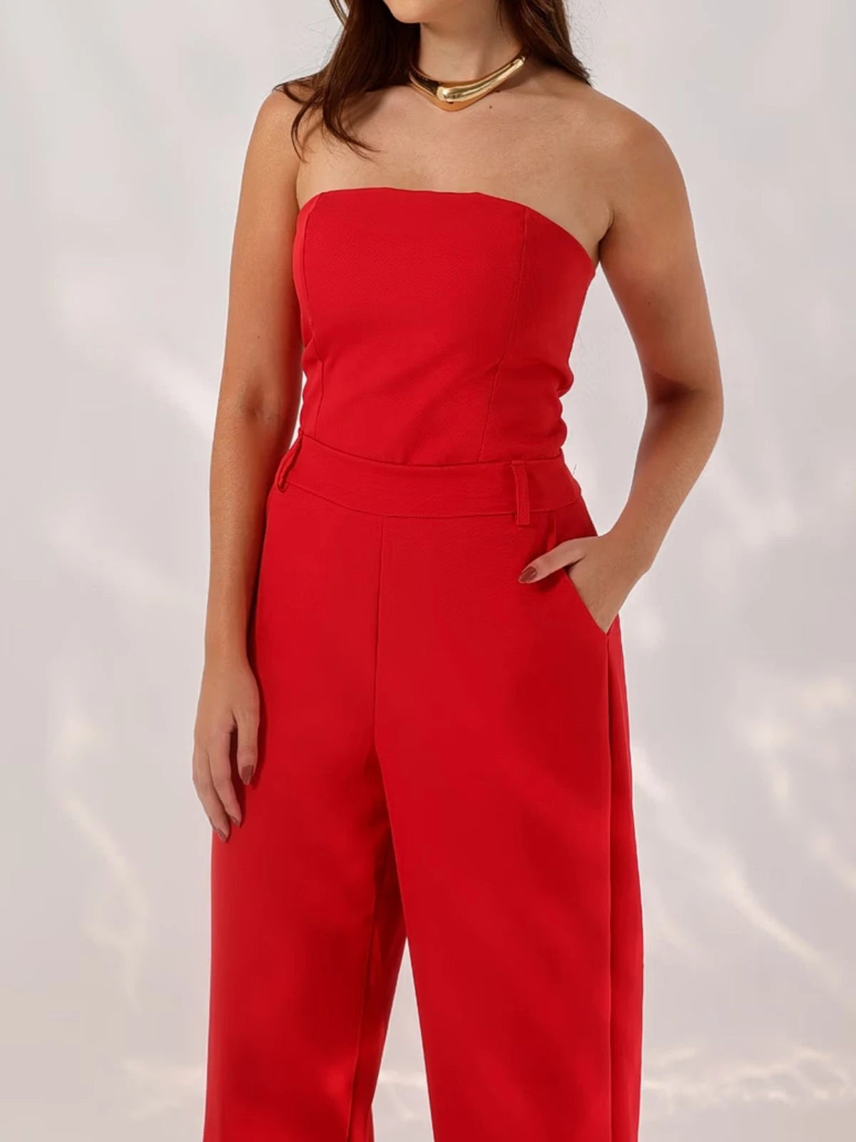 Macacão Alfaiataria Calça Pantalona Elegante - SANTALUX - 135