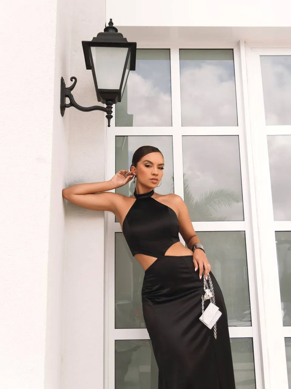 Vestido Longo de Festa Luxo Reluzente