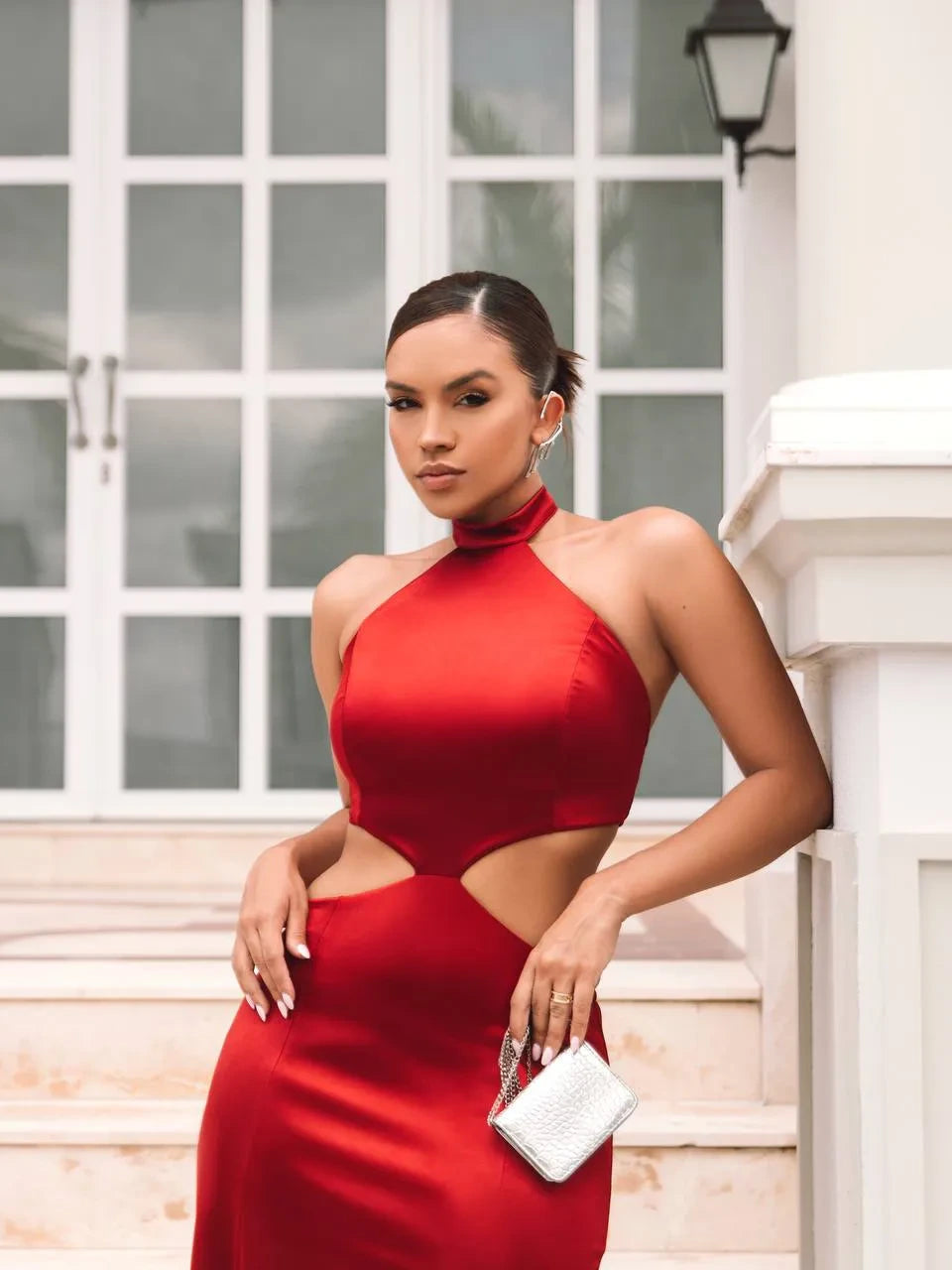 Vestido Longo de Festa Luxo Reluzente