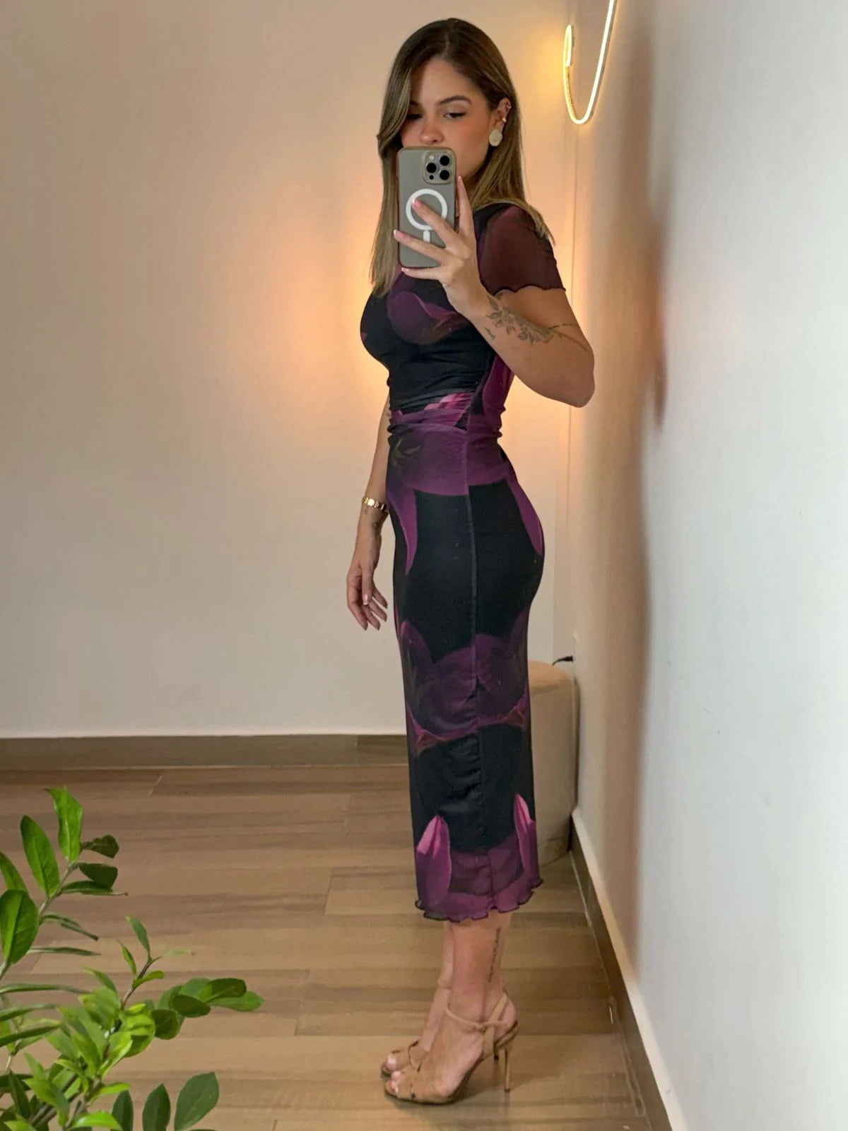 Vestido Midi Floral Lírio - Violeta - Florescer Luxe - SANTALUX - 187 - 5
